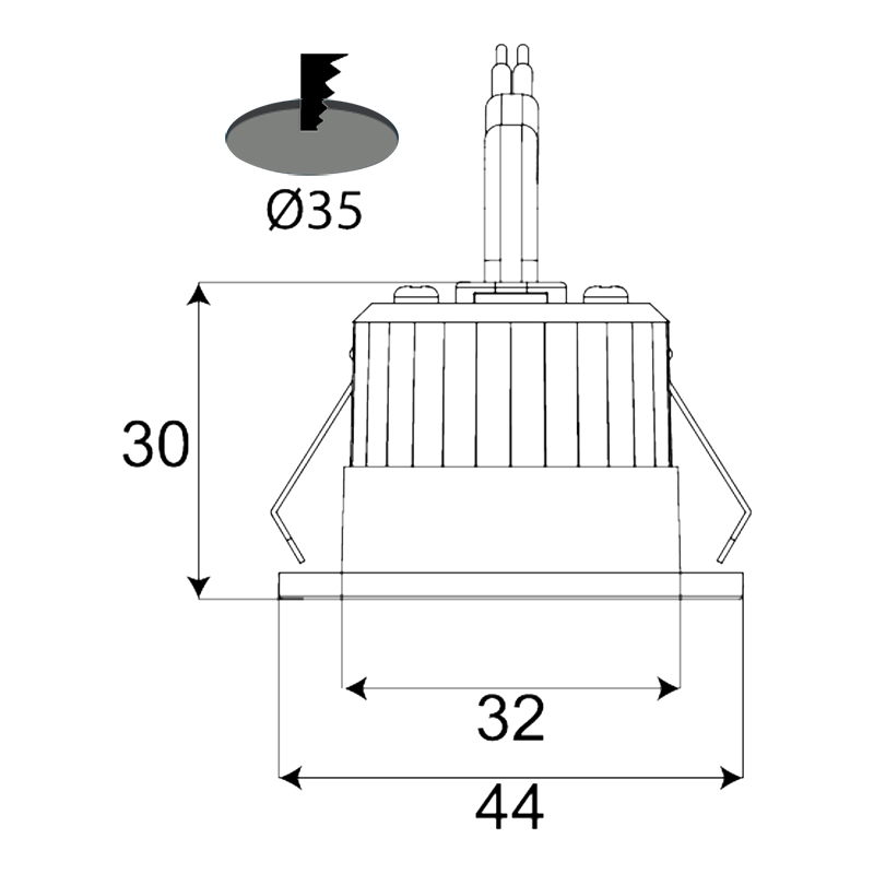 3CCT LED Mini Downlight LYS 3W